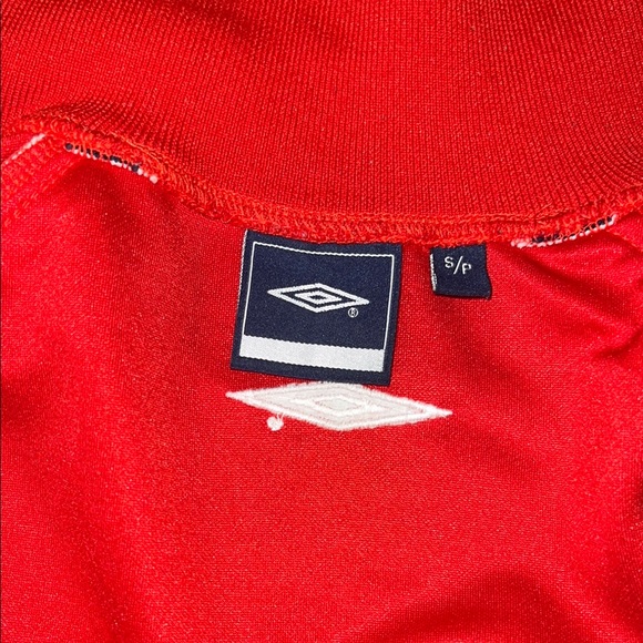 Umbro Red Track Jacket with Black and White Accents - Picture 3 of 3